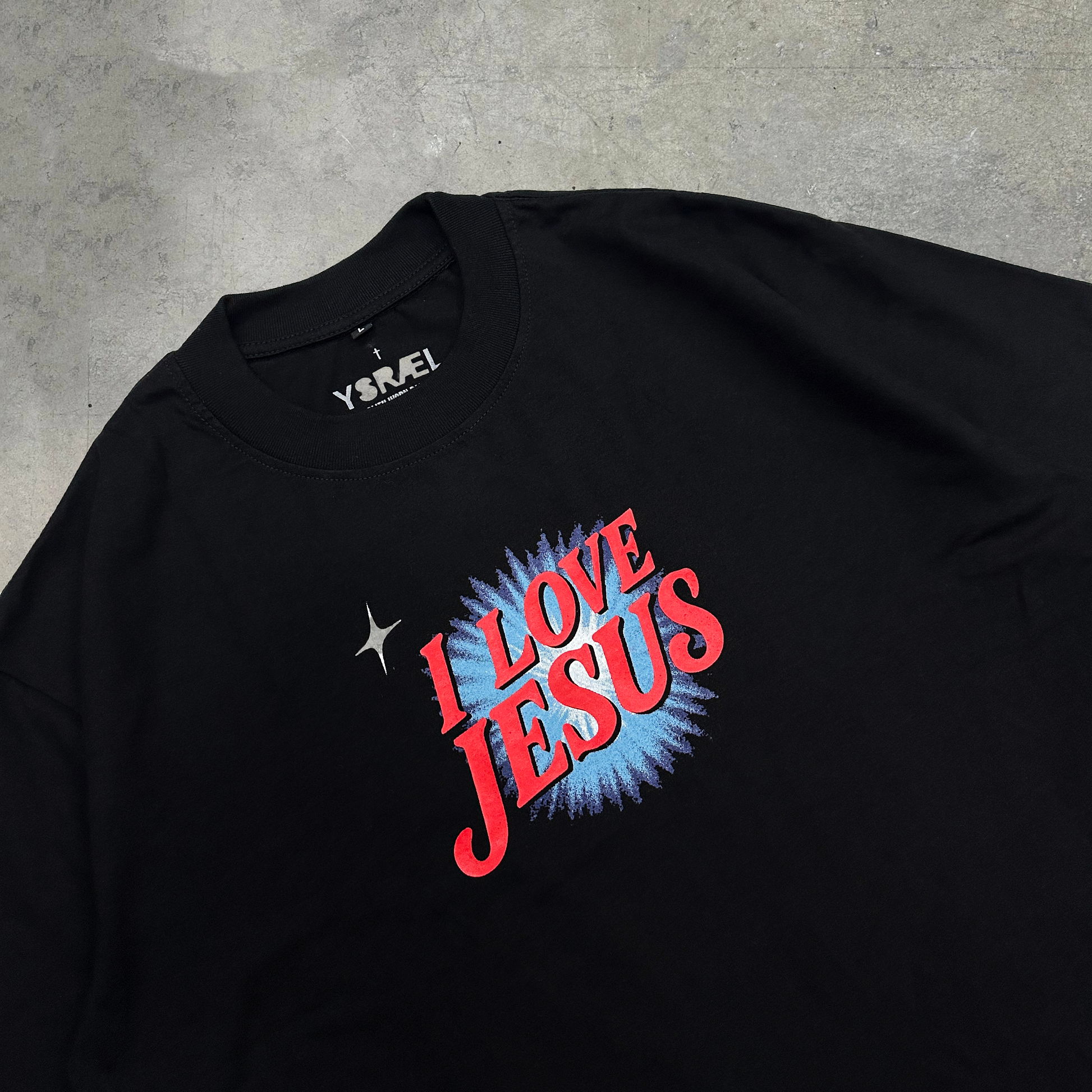 I Love Jesus Boxy Crop Tee Black