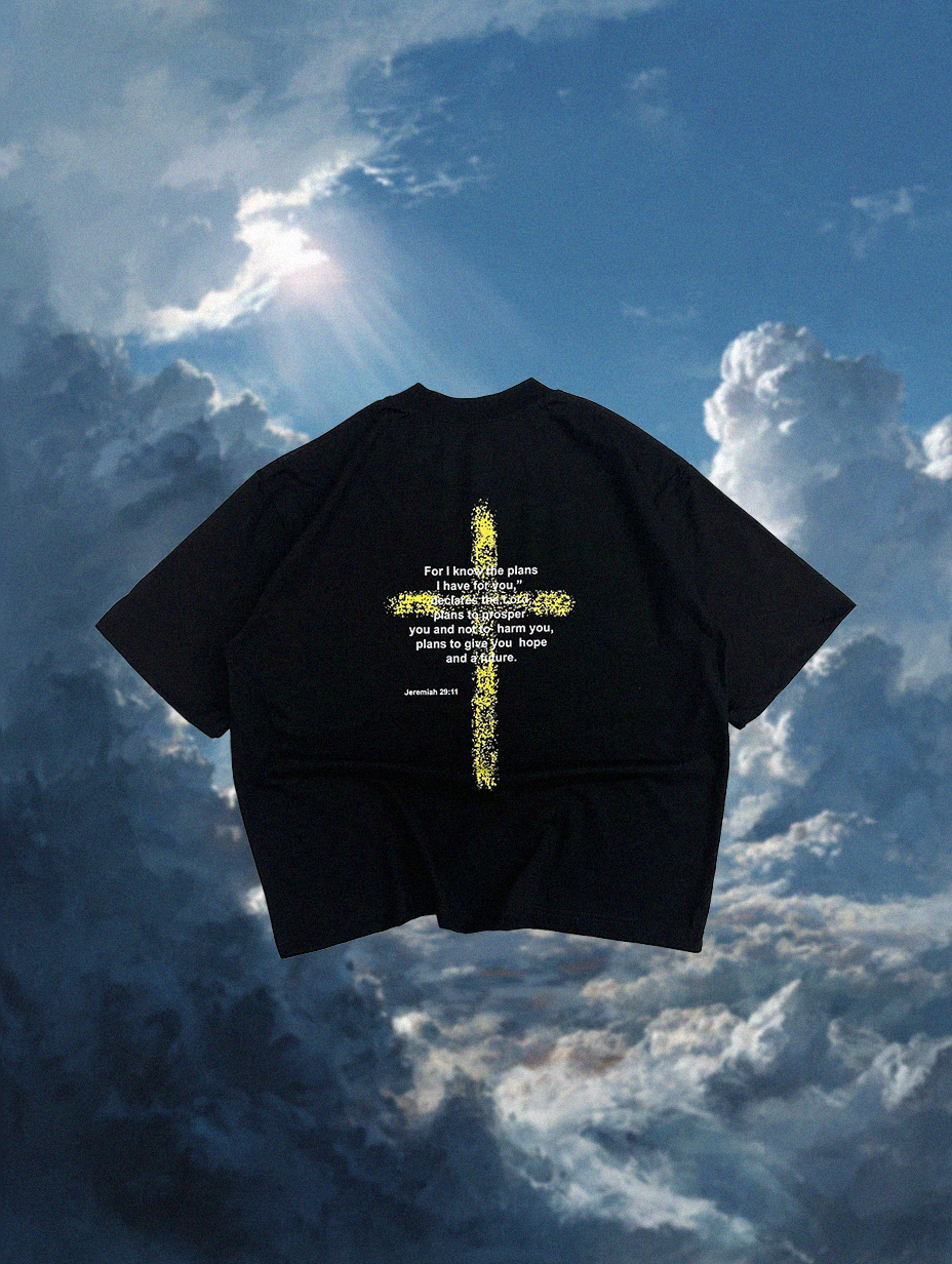 The Lamb Boxy Crop Tee Black