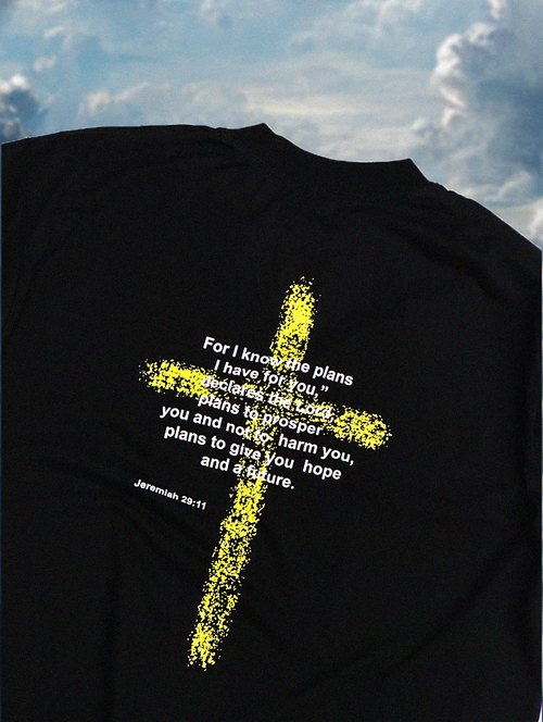 The Lamb Boxy Crop Tee Black