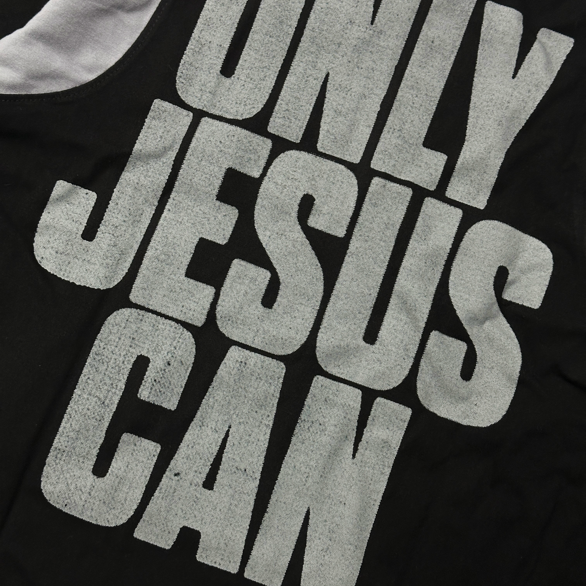 Only Jesus Can Quarter Zip Polo Shirt Black