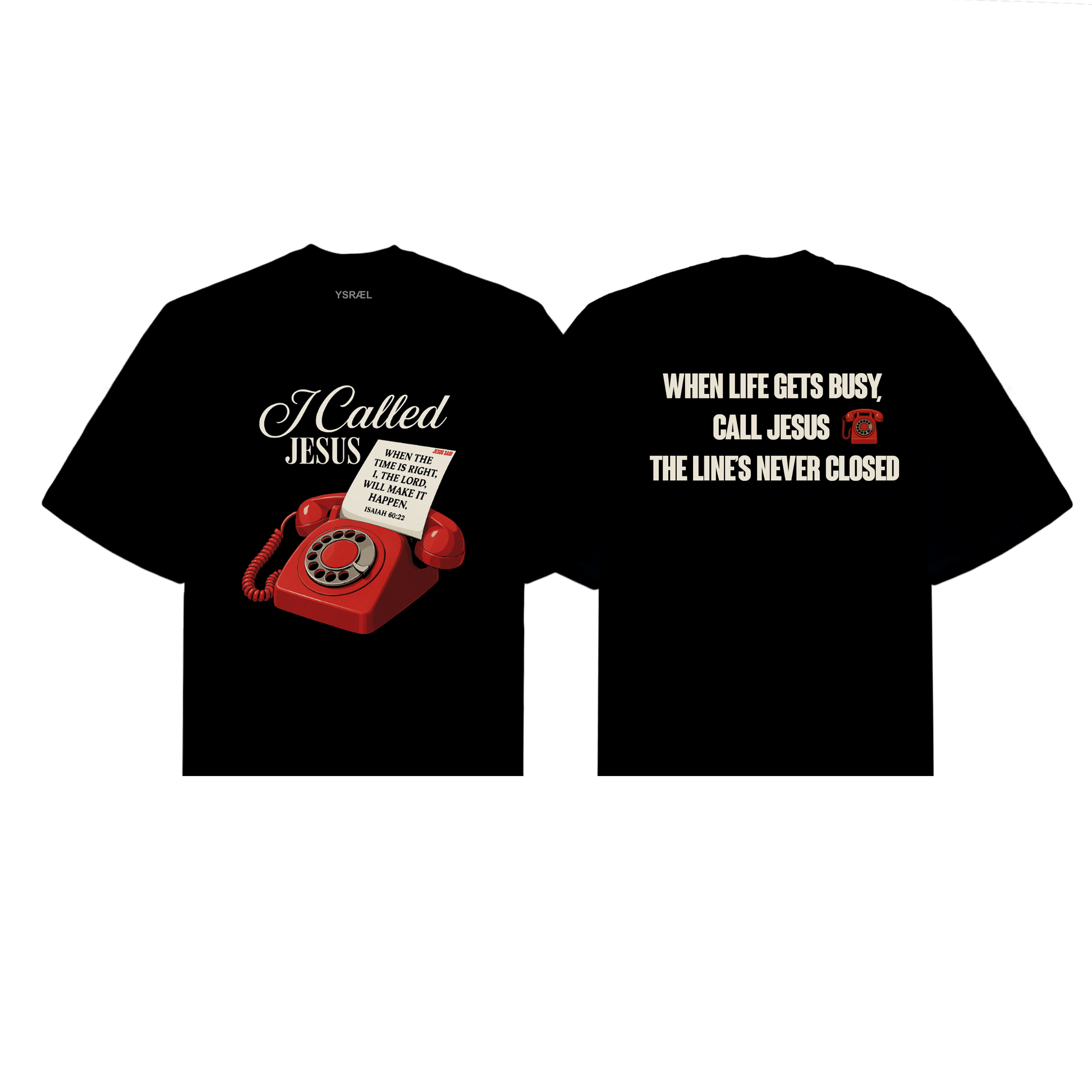 I Called Jesus Boxy Crop Tee Black