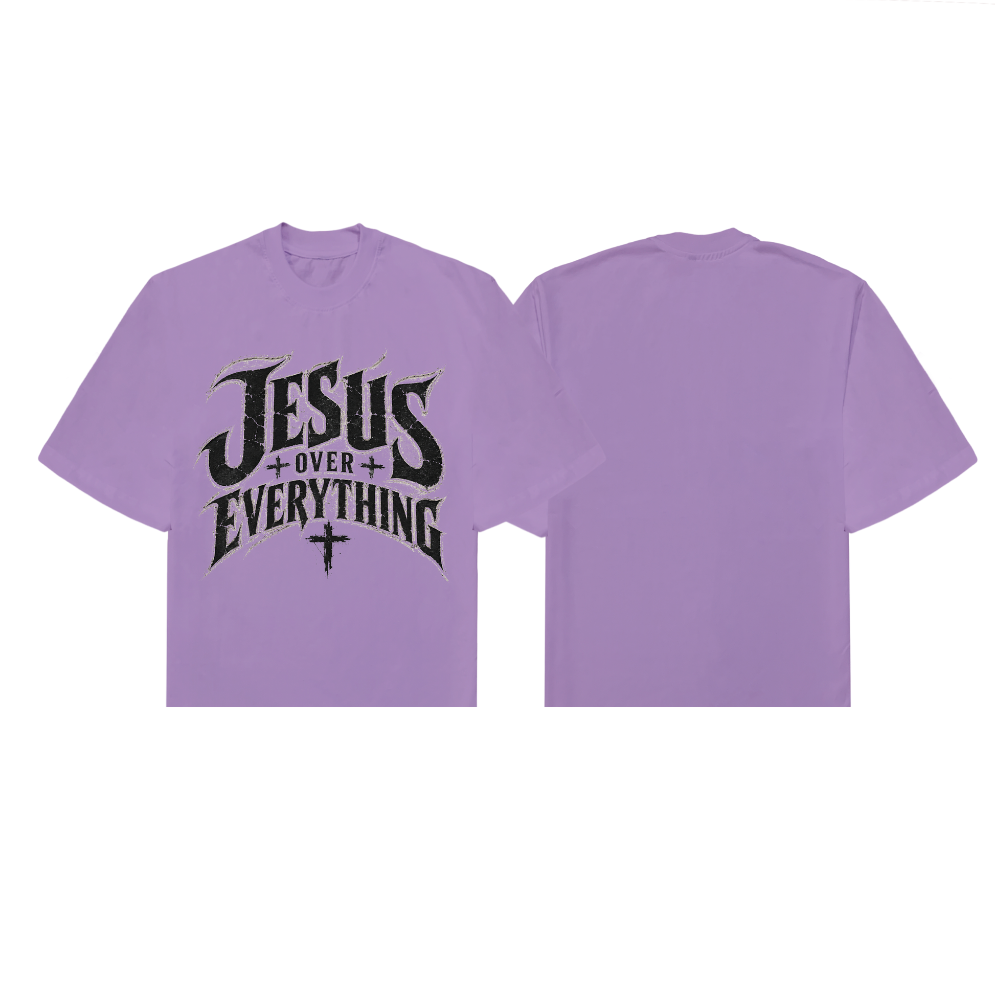Jesus Over Everything Tee Lavander - PRE-ORDER