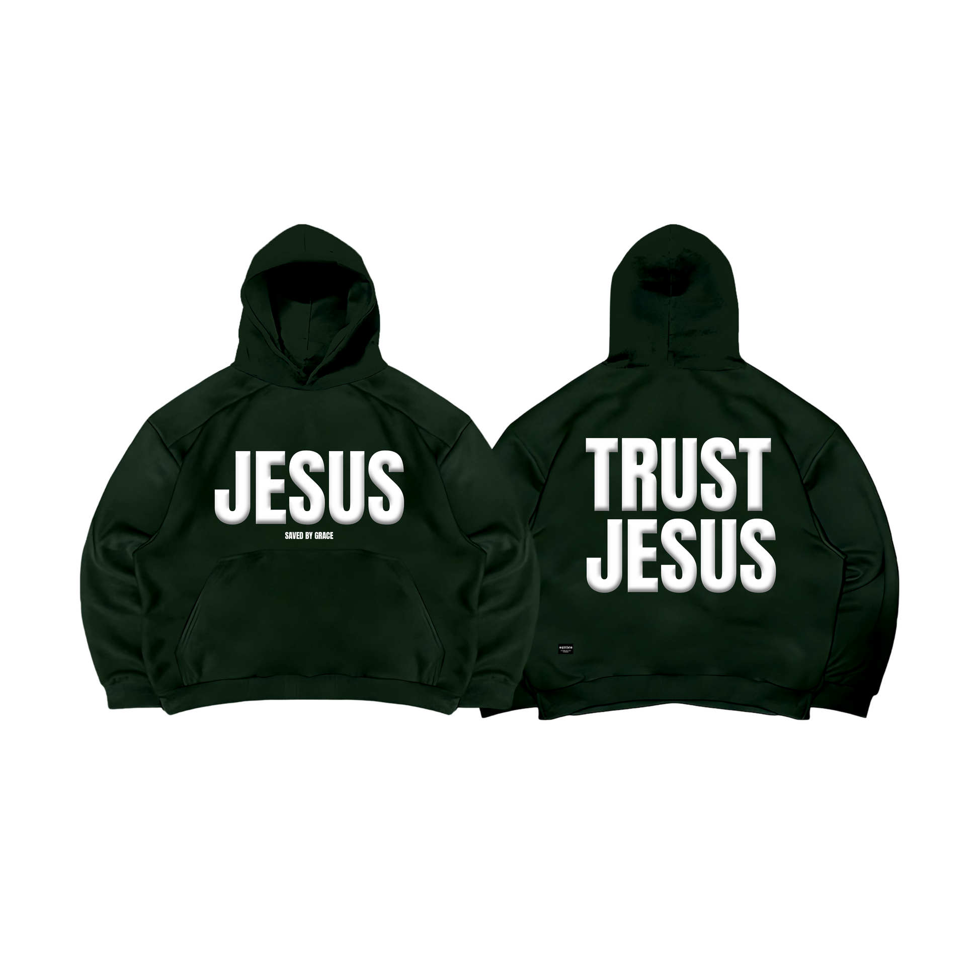 Trust Jesus Boxy Crop Hoodie