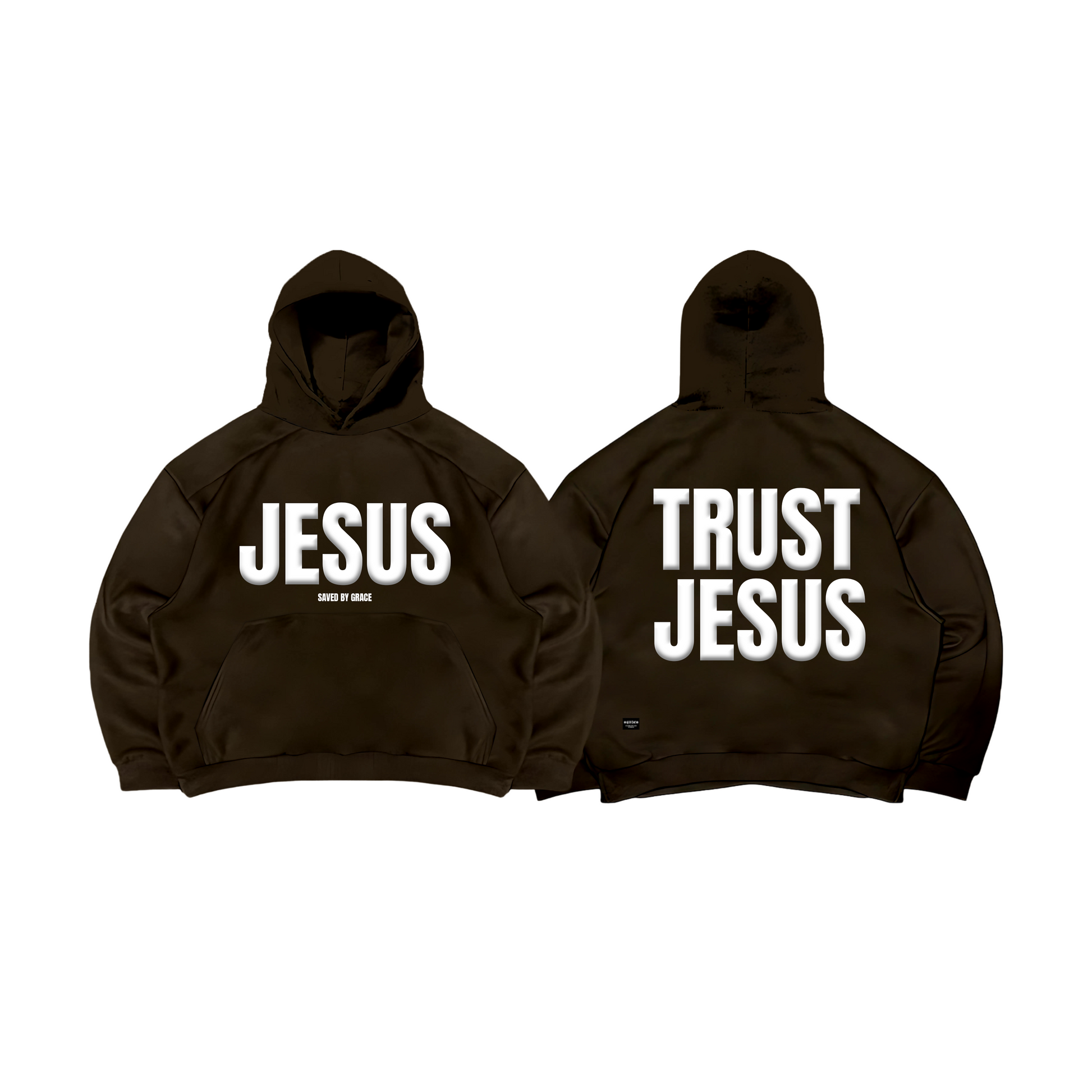 Trust Jesus Boxy Crop Hoodie