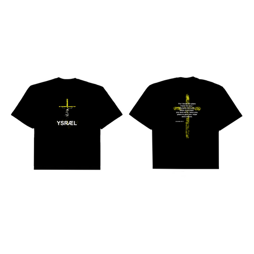 The Lamb Boxy Crop Tee Black