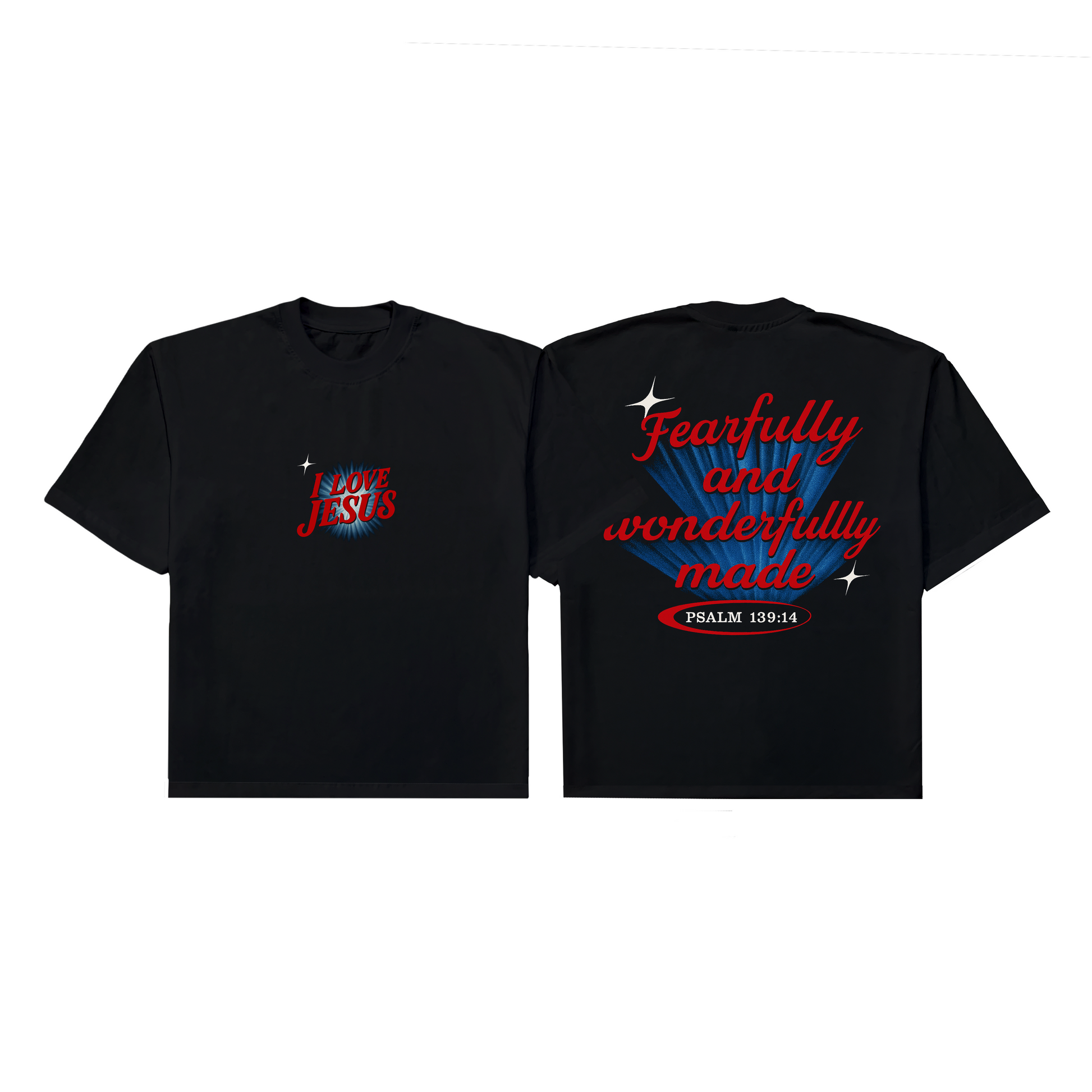 I Love Jesus Boxy Crop Tee Black