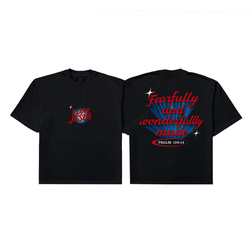 I Love Jesus Boxy Crop Tee Black