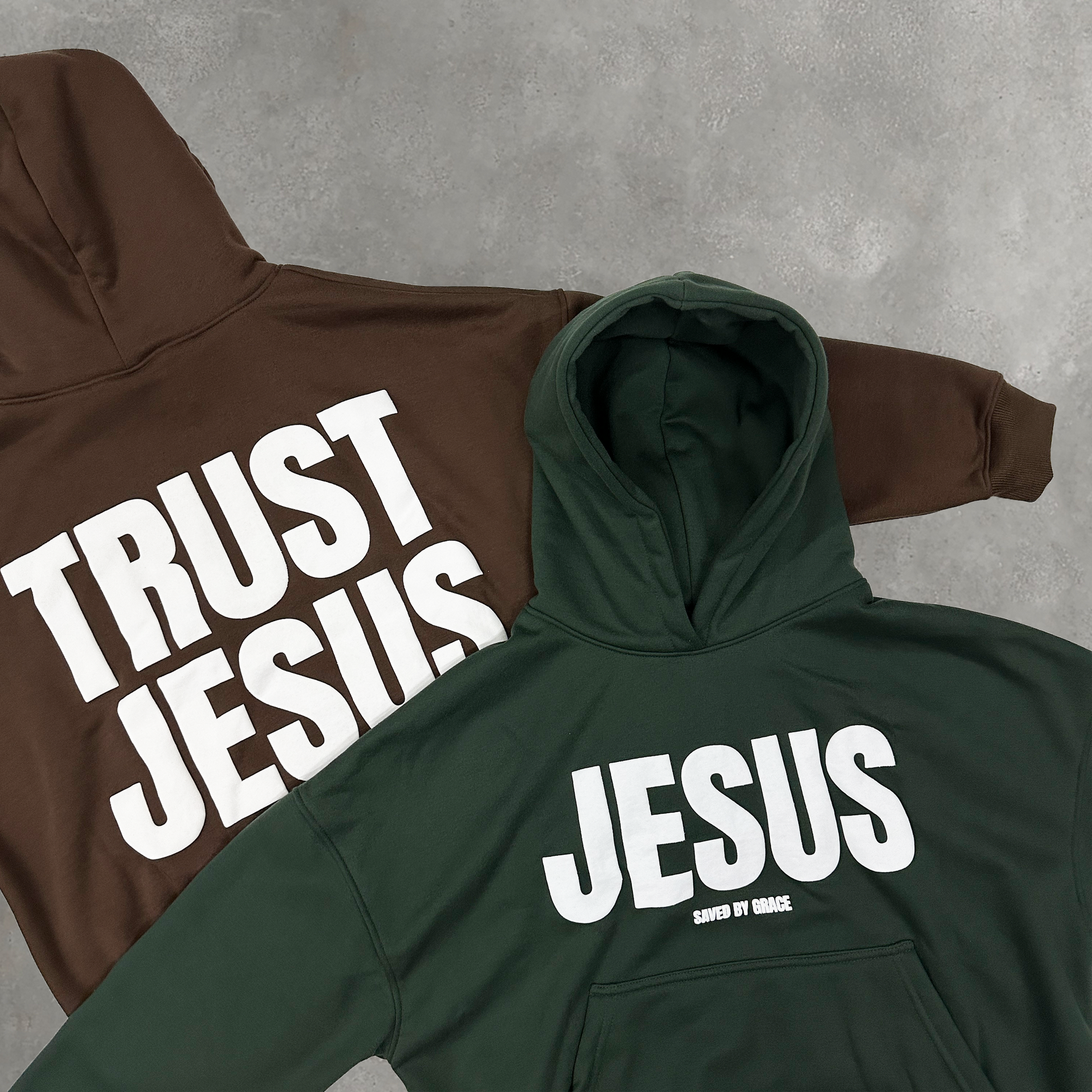 Trust Jesus Boxy Crop Hoodie